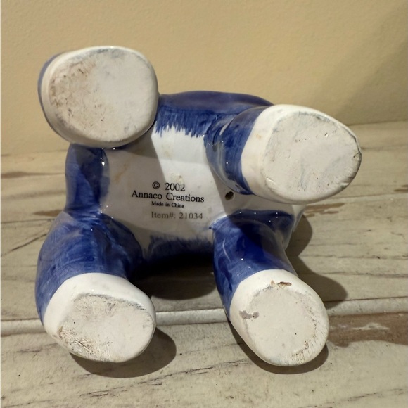 Vintage Whimsiclay Bees Cat By Amy Lacombe, Hand Painted, Annaco Creations, 2002 - Picture 6 of 9